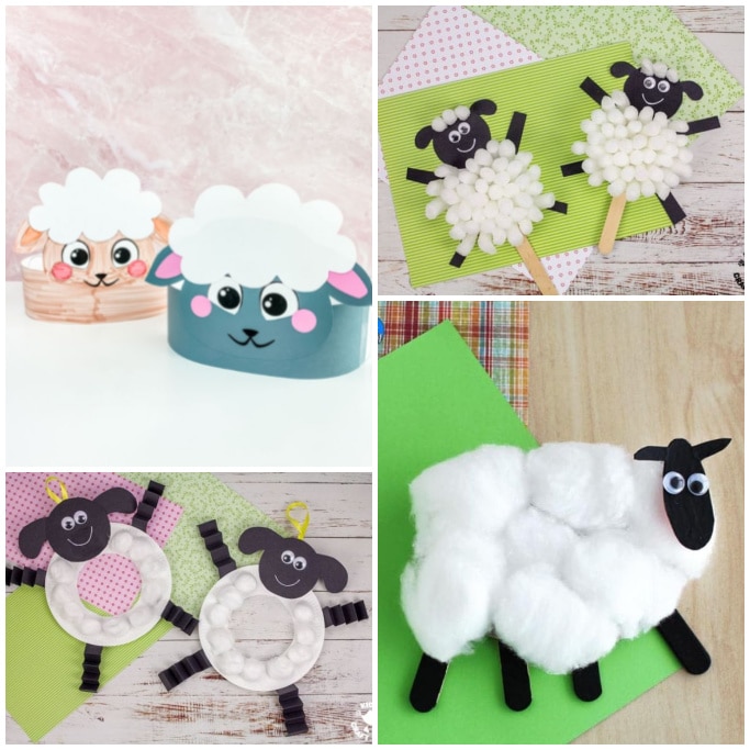 Sunday School Sheep Crafts collage