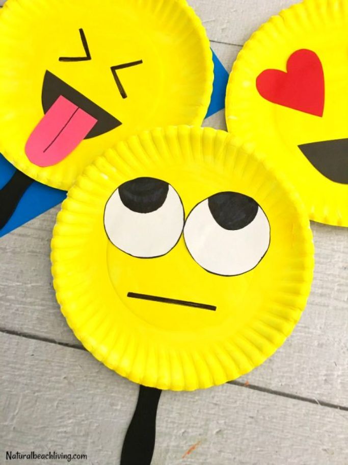 emojis made with paper plates